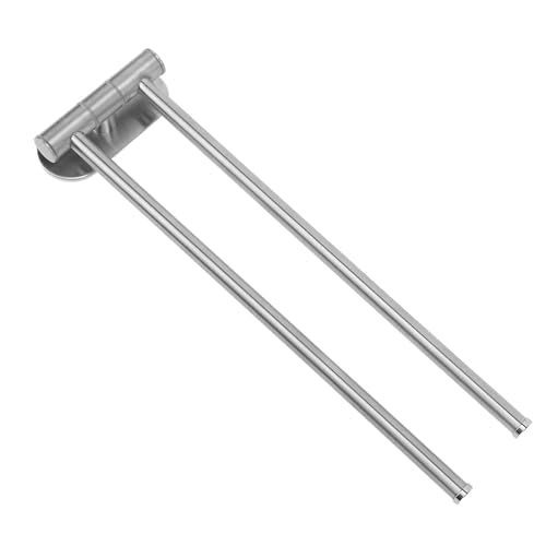 Swivel Towel Rack, 304 Stainless Steel Wall Mounted Swing Out Bar for Space Saving in Bathroom and Kitchen (2 Arm) - size: 2 Arm