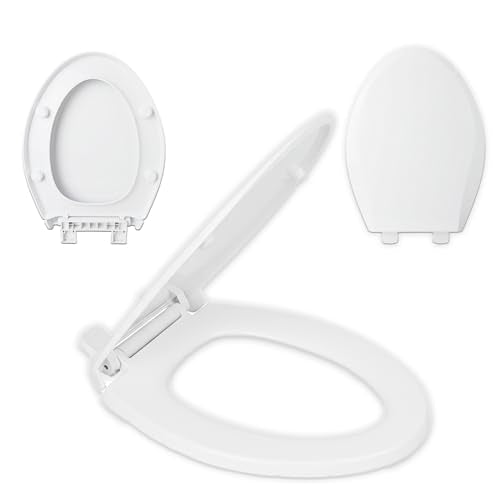 V-Shape Toilet Seat, Soft Close, Quick Release, White PP | Premium polypropylene resists stains, yellowing, cracking, fading, and everyday wear for dependable long-term performance