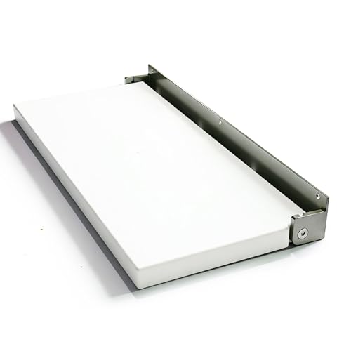 Transolid Preston Flip-Up Fold-Down Wall-Mount ADA Compliant Padded Shower Seat, 34 in. W x 15 in. D, White and Brushed Stainless, PPS1534UP-01BS - color: White/Brushed Stainless, size: 15"x34"