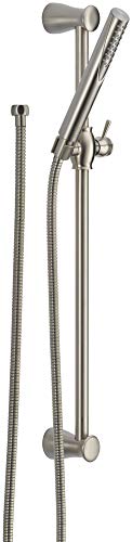 Delta Faucet Compel Slide Bar Hand Held Shower with Hose, Brushed Nickel Handheld Shower Head, Slide Bar Hand Shower, Brushed Nickel Handheld Shower, Detachable Shower Head, Stainless 5785-SS - color: Stainless