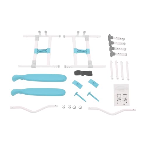 Toilet Safety Rails for Seniors Heavy Duty Toilet Safety Frame, 330Lbs Carbon Steel Adjustable Height and Width, Toilet Grab Bar Arms for Elderly Disabled & Shower, Blue