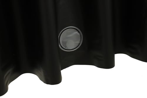 Black Shower Curtain Liner 70x72 inch for Bathroom Waterproof and Heavy Duty Bath Shower Curtain with 3 Weights - color: Black, size: 70"W x 72"L (Pack of 1)