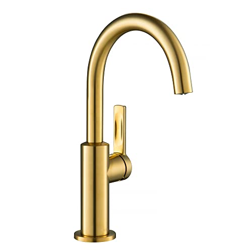KRAUS Oletto Single Handle Kitchen Bar Faucet in Brushed Brass, KPF-2822BB - color: Brushed Bronze, style: Bar Faucet