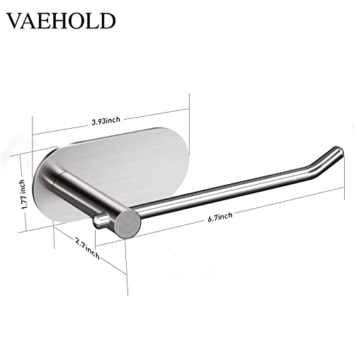 VAEHOLD Self Adhesive Hand Towel Holder for Bathroom, Silver Towel Rack Towel Ring Hanger Towel for Kitchen No Drilling - SUS 304 Stainless Steel Brushed