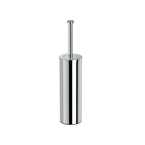 Gatco 1481 Latitude II Slender Toilet Brush Holder, Freestanding Bathroom Toilet Brush Set, Chrome - color: Chrome, size: 15"H, style: Latitude II