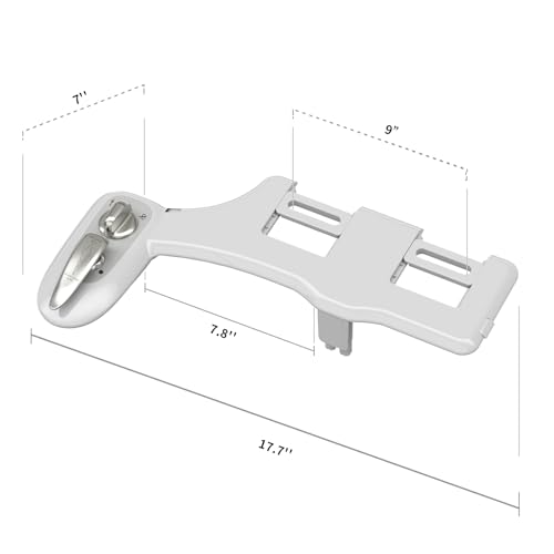 Non-Electric Bidet Attachment for Toilet Seat With LED Light Warm and Cold Water Adjustable Water Pressure, Rear and Feminine Wash, Dual Nozzle, Self-Cleaning