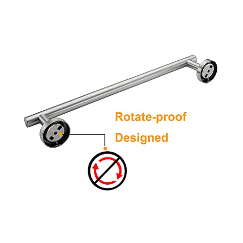 Nolimas 12 Inch Bath Hand Towel Bar SUS 304 Stainless Steel Towel Rod Rack Holder Round Wall Mounted Suit for Kitchen, Bathroom,Living Room&Toilet, Anti Rust Brushed Nickel - color: Brushed Nickel, size: 12inch