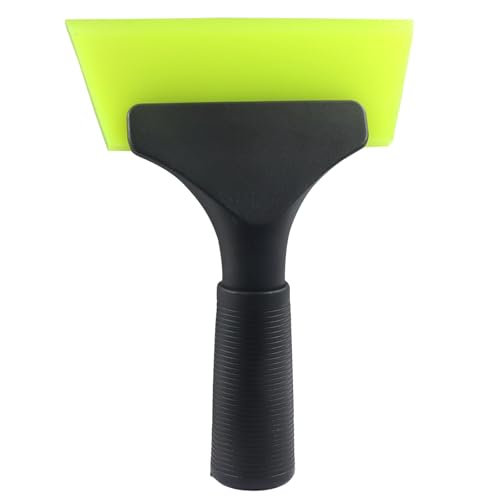5 Inch Silicone Squeegee, Green | Non Slip Handle, Streak-Free Cleaning, For Car, Glass, Mirror, Shower, Door, Bathroom - color: Green