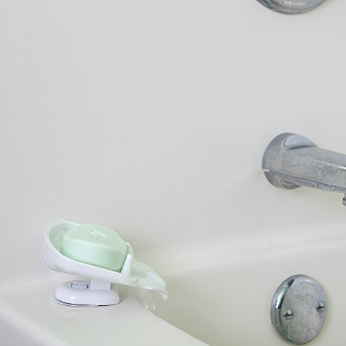 Home-X Self-Draining Soap Holder, Drip-Free Suction Cup Soap Dish