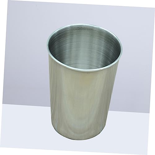 2Pcs Stainless Steel Tumbler Cups Silver Water Beverage Cups for Home Bathroom and Parties Easy to Clean Stainless Steel Design