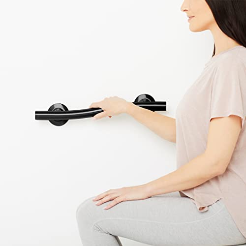 Seachrome 48" Designer Wave Shaped Shower Grab Bar, Matte Black (GW-3548-QCR-MB) - color: Matte Black, size: 48