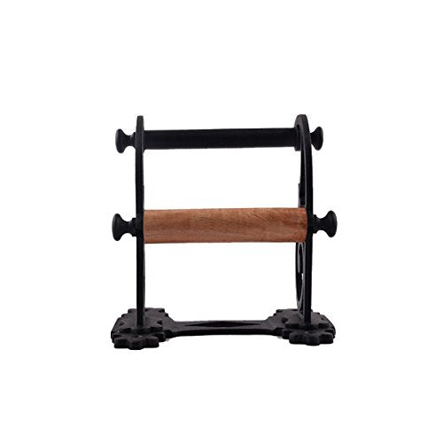 Renovators Supply Manufacturing Toilet Paper Holder Stand Wall Mount 6.5 in.Black Aluminum Toilet Paper Roll Holder with Mounting Hardware - color: Victorian Black