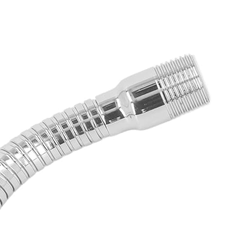 8.07in Flexible Shower Arm with Flange, Stainless Steel Flexible Shower Head Extension, Adjustable Length Swiveling Shower Arm for Hotels, Gyms, Home Bathrooms