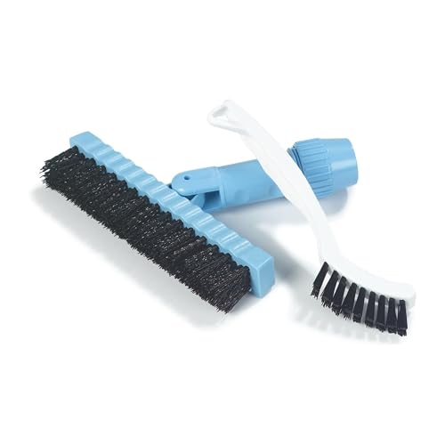SPARTA Grout Brush with Stiff Nylon Bristles, 8 Inch, White | Flo-Pac, Stiff Crimped Nylon Bristles, 2.75-Inch Brush Section, Narrow Crevices, BPA Free - color: White, size: 8 Inches