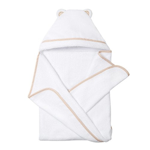 Premium Toddler Towels with Hood - Extra Soft Rayon from Bamboo Toddler Bath Towel (White) - color: White