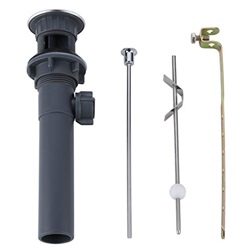 WOWOW Pop Up Drain Assembly with Lift Rod and Overflow Drain Stopper Assembly for Bathroom Faucet,Chrome - color: Chrome, style: Style B: lift rod drain