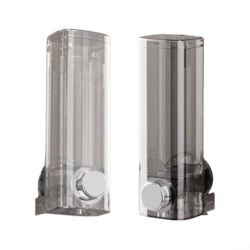 Wall-Mounted Soap Dispenser, 450ml Suction Cup No Drill Installation Gel Dispenser PET Material Space Saving Design for Bathroom Shower(Transparent) - size: Transparent