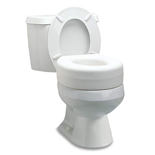 Lumex Raised Toilet Seat, 4.5" Riser, Non-Locking, Fits Most Toilets