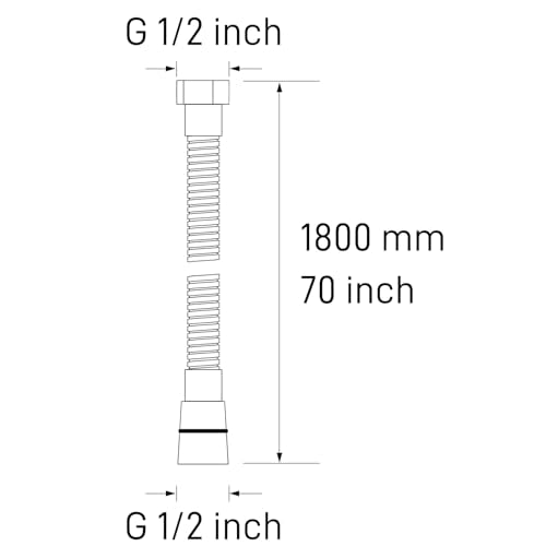 Shower Hose Flexible Stainless Steel Handheld Shower Head Attachment Hose, 69 Inch, Brushed Nickel - color: Brushed Nickel, size: 69-Inch