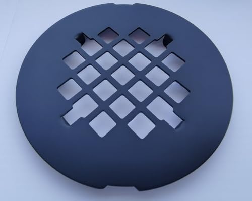 4-1/4 inches Snap-On Round Shower Drain Cover, Stainless Steel (Matte Black) - color: Matte Black