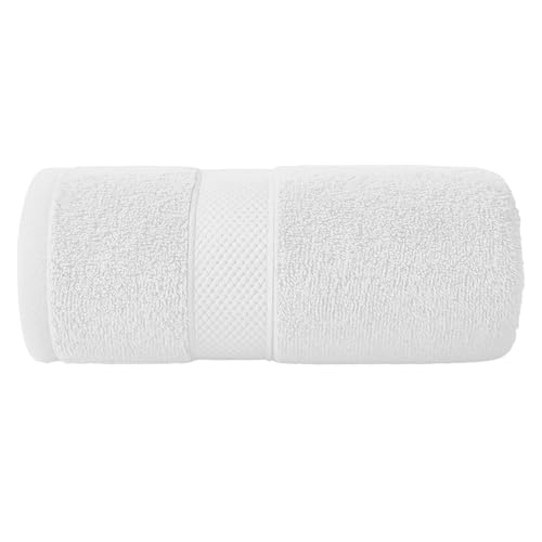 Infinitee Xclusives – Luxury Bath Sheets Towels – 1 Pack 600 GSM (35X70 Inches) – 100% Ring Spun Cotton Large Bath Towels for Bathroom (Brilliant White, Bath Sheets - Pack 1) - color: Brilliant White, size: Bath Sheet - 1 Pack