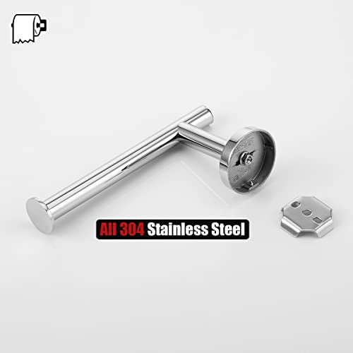 JQK Chrome Toilet Paper Holder, 5 Inch 304 Stainless Steel Thick 8mm Tissue Paper Dispenser for Bathroom, Hold Mega Rolls, Polished Chrome Wall Mount, TPH120-CH - color: Chrome, size: Knob