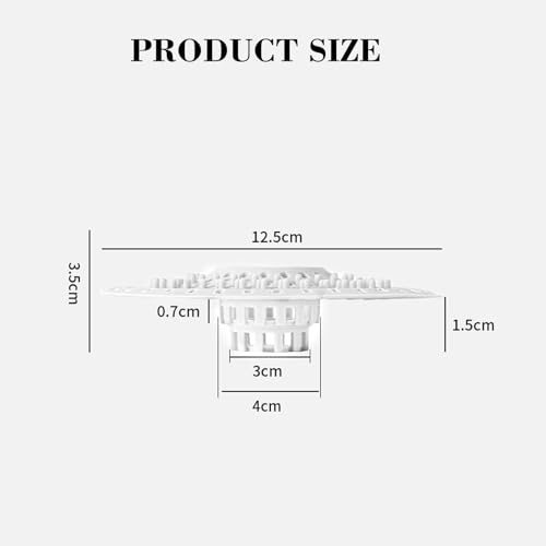 Silicone Bathtub Drain Hair Catcher – 3PCS Shower Drain Protector for 1.48" to 1.76" Regular Drains – Easy-to-Clean and Reusable White - color: Gray