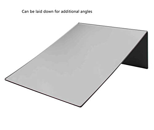 Marketing Holders Acrylic Easel Mirror 9" x 12" Slant Back Portable Plexiglass Countertop L Shaped Stand Perfect for Professional and Home Use Makeup or Hair Styling - size: 12"L x 9"W
