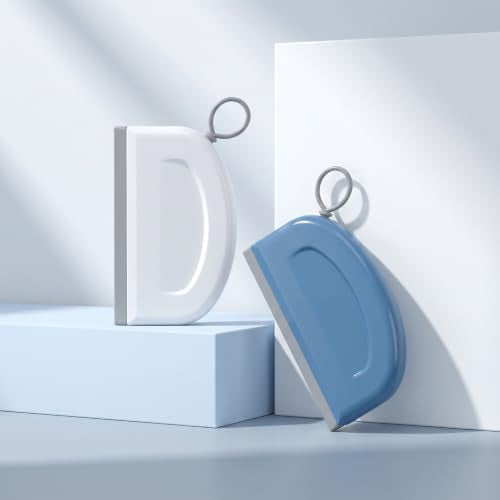 2PCS Mini Squeegee Multi-Functional Shower Mirror Squeegee | 4.09 Inch Streak-Free Silicone Blade for Bathroom Mirror Kitchen Car Rv