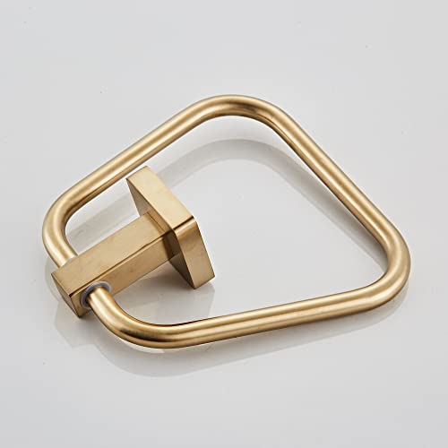 Brushed Light Gold Towel Ring for Bathroom 2 Pack, Kitchen Bath Towel Holder Hangers Wall Mount Heavy Duty Stainless Steel - color: Brushed Light Gold, size: 2 Pack