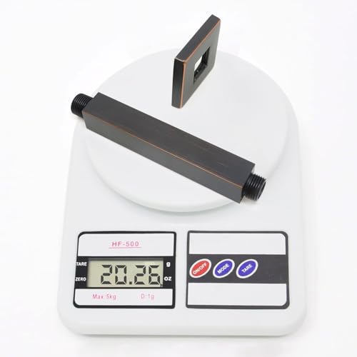 Enga Brass 6-Inch Straight Shower Arm with Flange, Oil Rubbed Bronze - color: Oil Rubbed Bronze, style: 6 Inch