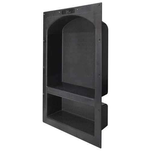 Uni-Green Recessed Shower Niche 17X25 Arch Double Shelf-Shower Cube for Organizer Storage or Shampoo and Toiletry Storage
