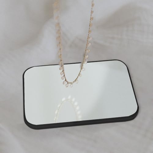 8-Inch Table Desk Vanity Makeup Mirror, Simple Portable Travel Mirror with Stand, Standing and Wall Hanging Dual-use, Black - color: Black