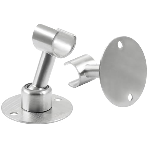 Stainless Steel Shower Head Holder, Silver | 360° Adjustable, Wall Mount Bracket, Screw Installation, Handheld Spray Holder
