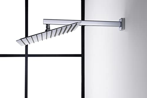 Cascada Digital 12” Wall Mounted Shower System with Single Handle & LCD Display, 3 Functions (Rainfall, Body jets & Handheld) (Matt Black) - color: Matt Black