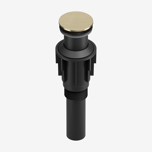Vessel Sink Faucet Brushed Gold Waterfall Bathroom Faucet with Pop Up Drain | Stainless Steel,Single Handle One Hole Deck Mount,Bowl Vanity Sink Faucet,with 3/8" Supply Hose,Lead-Free by Bathfinesse - color: Brushed Gold