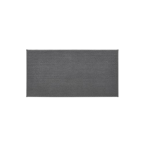 TYUU Bathroom Rugs Non Slip Washable, Super Absorbent Thin Bath Mat Quick Dry Low Pile Bathroom Rug, Dark Grey 24"x47" - color: Dark Grey, size: 2' X 3'11" (Rectangular)