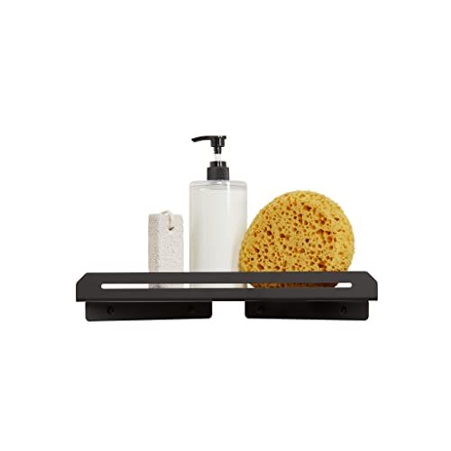 Seachrome Corner Shower Shelf in a Matte Black Finish - color: Matte Black