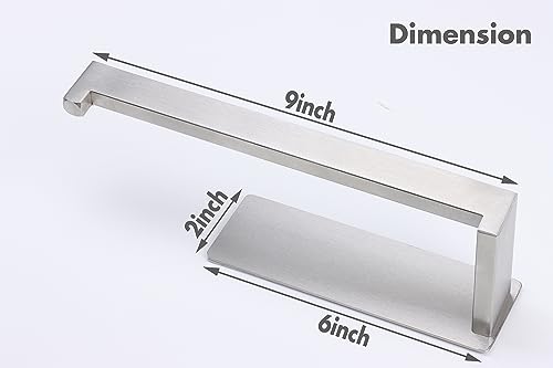 Hand Towel Holder, Strong Self Adhesive Hand Towel Ring, Thicken SUS304 Stainless Steel Hand Towel Bar/Rack, No Drilling Modern Hand Towel Hanger (Brushed Nickel, 2 Pack 9 in) - color: Brushed Nickel, size: 2 Pack 9 In