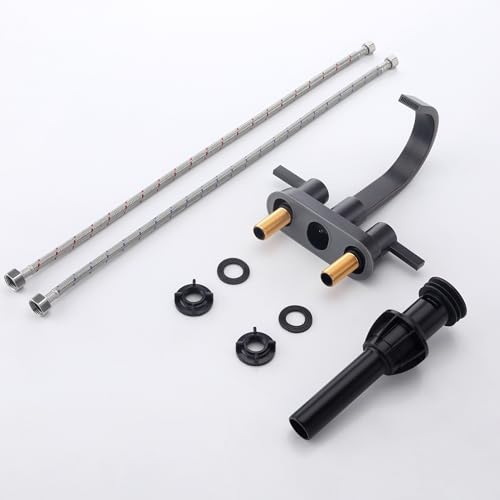 Oil Rubbed Bronze Bathroom Faucet 3 Hole, Senhozi 4 Inch Centerset Bathroom Faucet with Pop up Drain and 2 Supply Lines, Waterfall Bathroom Faucet Modern Faucet Bathroom, SE-0048-ORB - color: Oil Rubbed Bronze