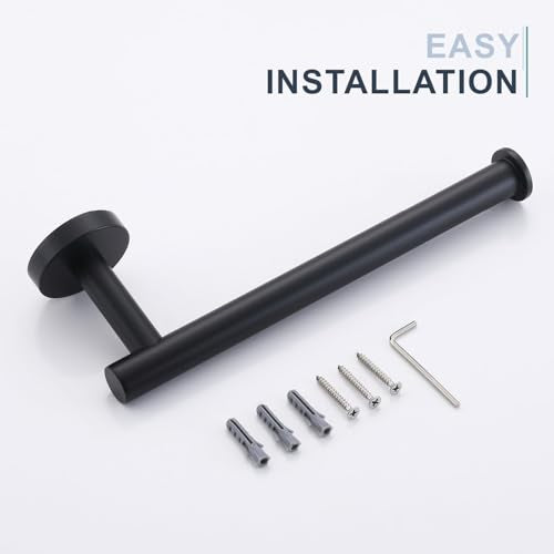 TASTOS Hand Towel Holder Towel Ring, Premium Stainless Steel Hand Towel Bar Heavy Duty Wall Mounted Modern Bath Accessories, 9 Inch Towel Rack for Bathroom Kitchen, Matte Black - color: Matte Black