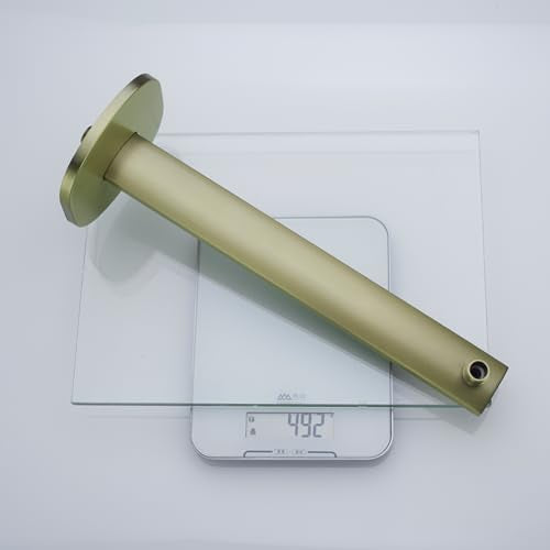 16 Inch Shower Arm with Flange,Stainless Steel Extension Extender Pipe for Fixed Rain Shower Head,Brushed Gold Extra Long High Rise Shower Head Extension Arm,SE-91119-16BG - color: Brushed Gold(91119)