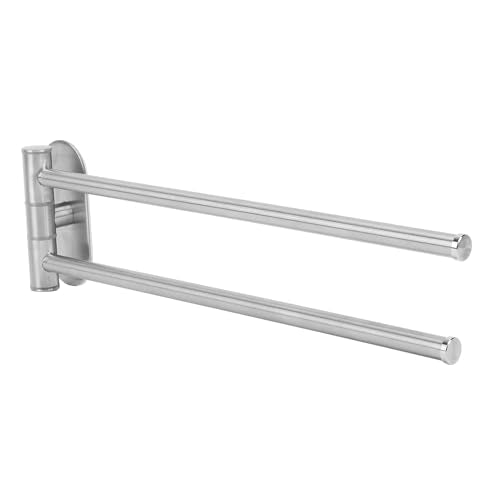 Swivel Towel Rack,Bath Towel Holder Swing Out 304 Stainless Steel 2 Or 4 Bar Folding Arm Bathroom Handtowel Rack Hanger for Kitchen (2 Arm) - color: 2 Arm