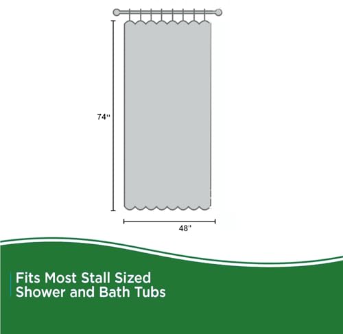 48x74 Stall Shower Curtain Liner, Clear Plastic Heavy Duty Thick Waterproof 48 x 74 Shower Curtain with 3 Weighted Magnets and 8 Rustproof Grommets - color: 8g-clear, size: 48"W x 74"L (Pack of 1)