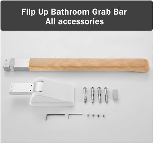 CEEBUS Bath Handles for The Elderly, Foldable Toilet Grab Bar Rail Handrail Bathroom Drop Down Safety Support Stainless Steel Wall Mounted Assist Aid Tool for Elderly Handicapped (Color : A), kk852