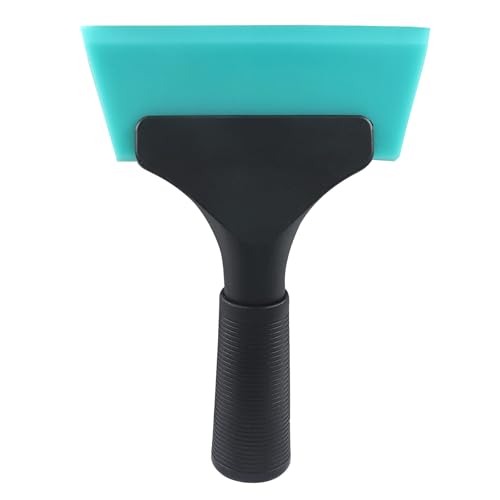 5 Inch Silicone Squeegee, Light Blue | Non Slip Handle, Streak-Free Cleaning, For Car, Glass, Mirror, Shower, Door, Bathroom - color: Light Blue