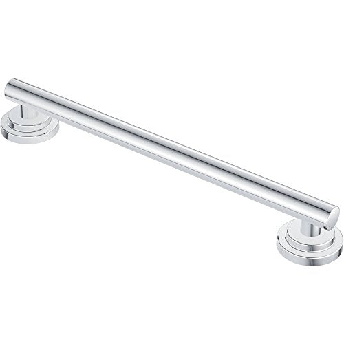 Moen YG0724CH Bathroom Safety 24-Inch Stainless Steel Modern Bathroom Grab Bar, Chrome - color: Chrome, size: 24 Inch