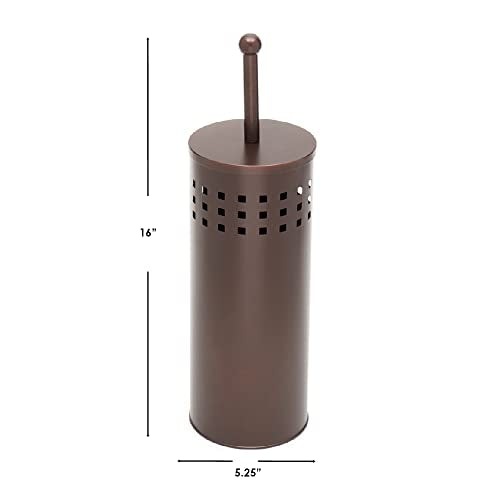 Steel Toilet Plunger & Holder (Bronze), By Home Basics | Bathroom Apartment Essentials | Toilet Plunger Hideaway | Bathroom Plunger, Toilet Plungers For Bathroom