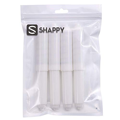 Shappy 4 Pcs Universal Toilet Paper Holder Replacement Rod,White | Spring Loaded Plastic Retractable Paper Replacement Rod Toilet Tissue Roll Holder Insert for Bathroom Home Host Accessories - color: White