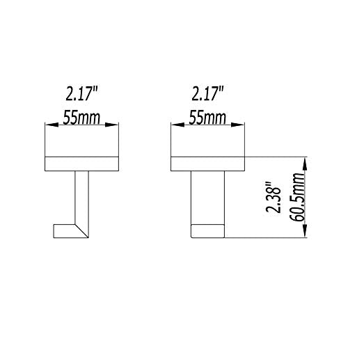 BUVLEOT Bathroom Towel Robe Hook, Wall Mounted, Matte Black,Single,071010-MB Les Series - size: Single Robe Hook - Les Series